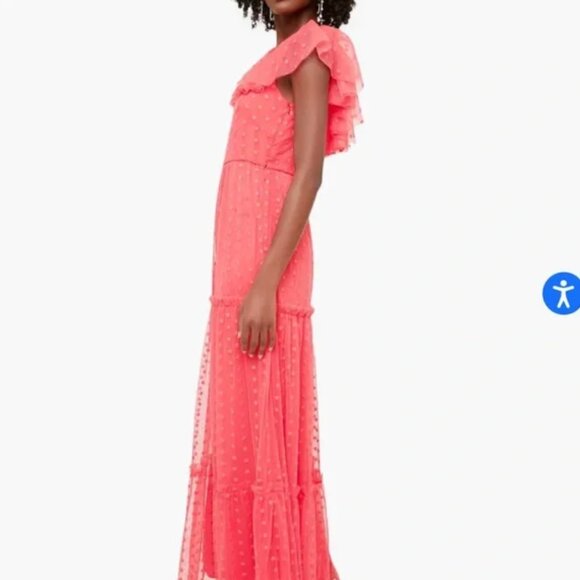 NWT Tuckernuck Giselle Gown Pink Tulle in Poppy Pink size Medium - Picture 4 of 13